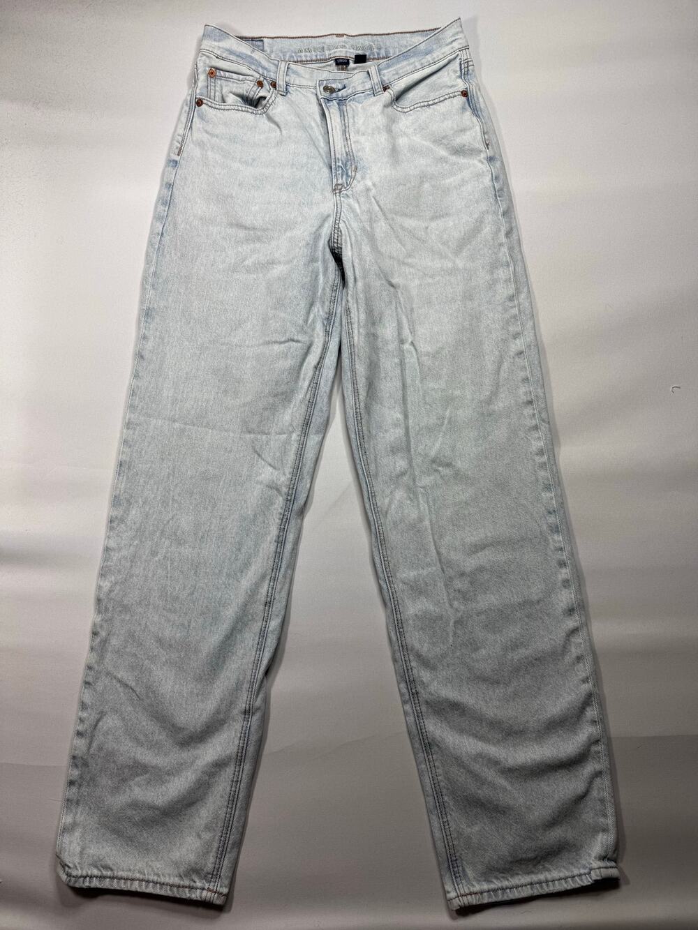 American Eagle Women's Highest Rise Baggy Straight Blue‎ Jeans - Size 6 (25x31)